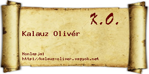Kalauz Olivér névjegykártya