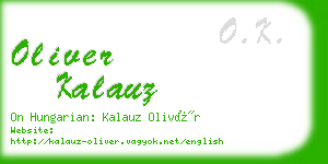 oliver kalauz business card